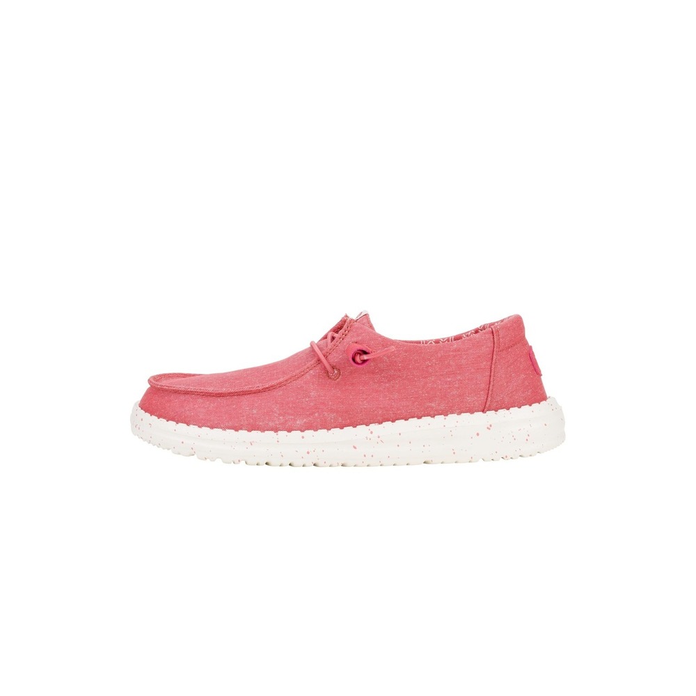 Hey Dude Women's Slip on Shoes Wendy Stretch Canvas Washed Red Size 8 New